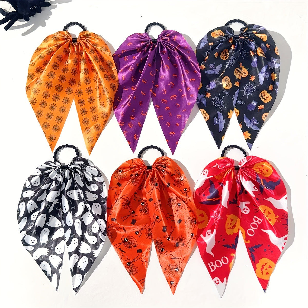 Wholesale  hair accessories ghost bat ribbon pumpkin hair ring